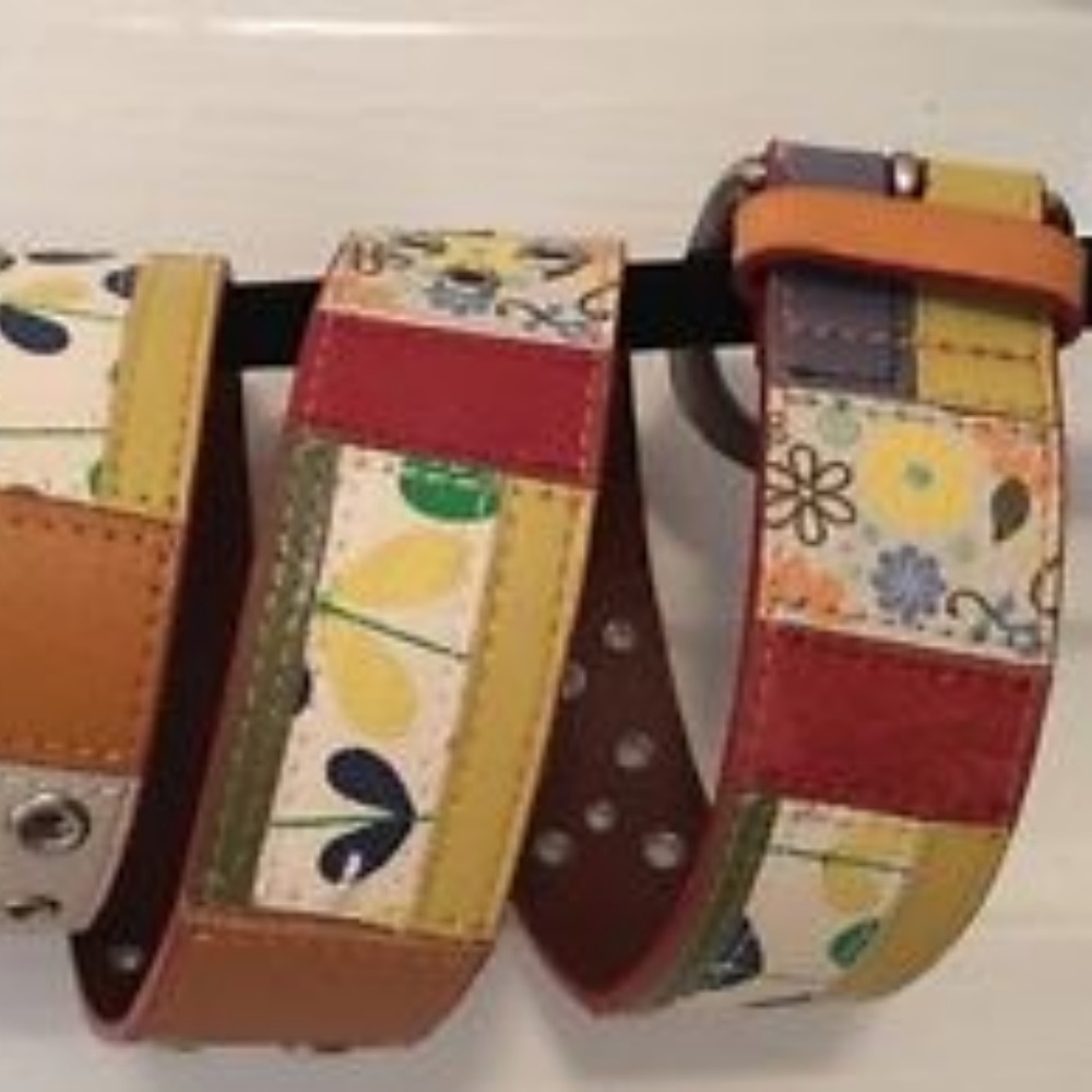 Fossil Multi Colored Leather Patchwork - image 1
